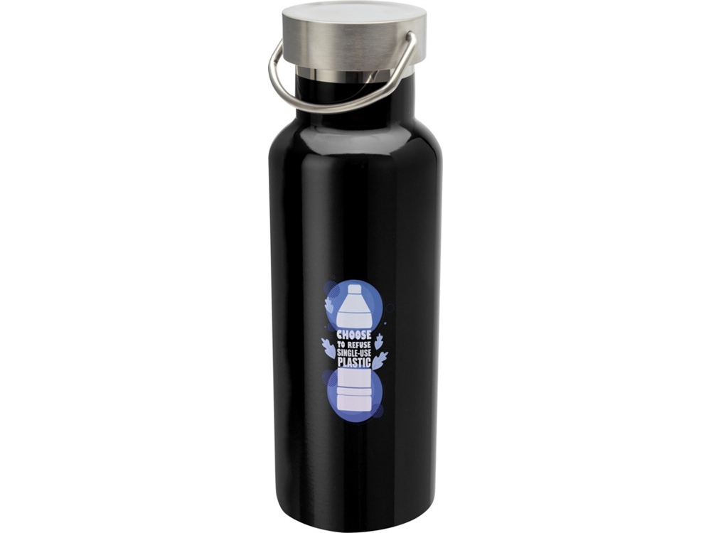 Бутылка для воды Thor из нержавеющей стали, сертифицированной по стандарту RCS, сплошной черный — изображение 6