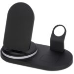 Складная зарядная станция с беспроводной зарядкой Flashport, 15 Вт, черный