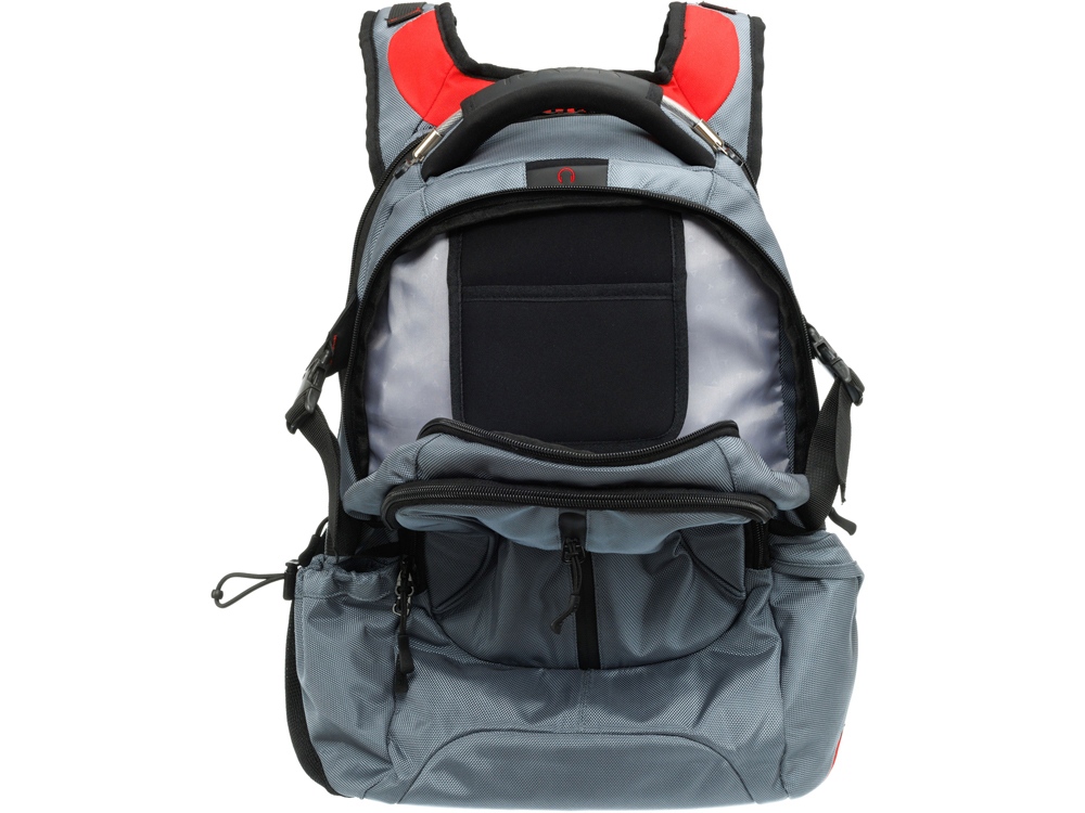Рюкзак TORBER DRIVE с отделением для ноутбука 15, серый/красный, полиэстер 1680D, 36x17x50 см, 30 л — изображение 8