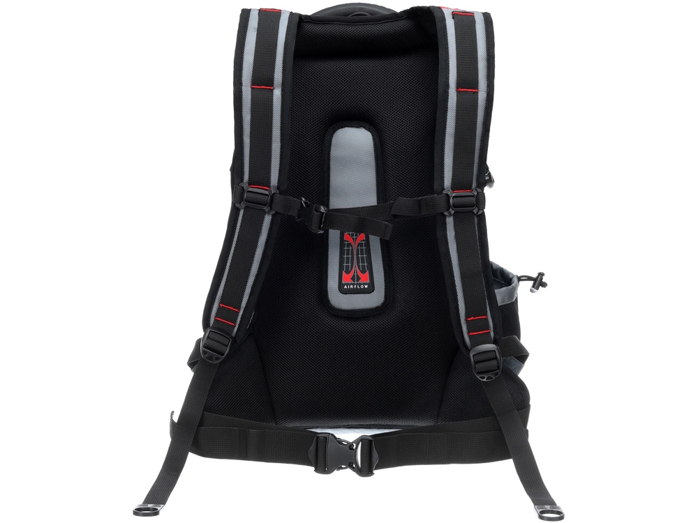 Рюкзак TORBER DRIVE с отделением для ноутбука 15, серый/красный, полиэстер 1680D, 36x17x50 см, 30 л — изображение 3