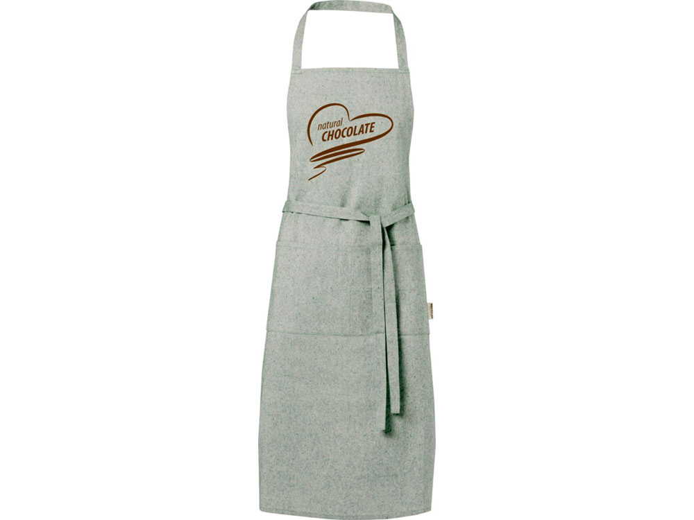 Pheebs 200 g/m2 recycled cotton apron, зеленый яркий — изображение 4