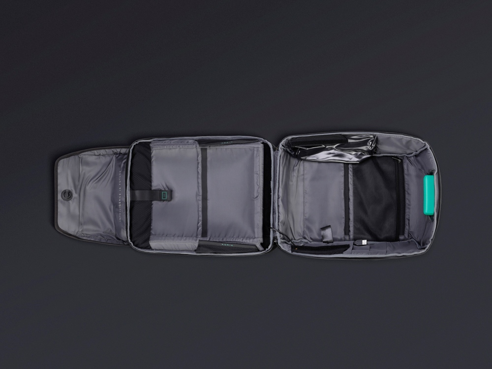 Водостойкий антикражный рюкзак Clickpack для ноутбука 15.6, черный — изображение 16