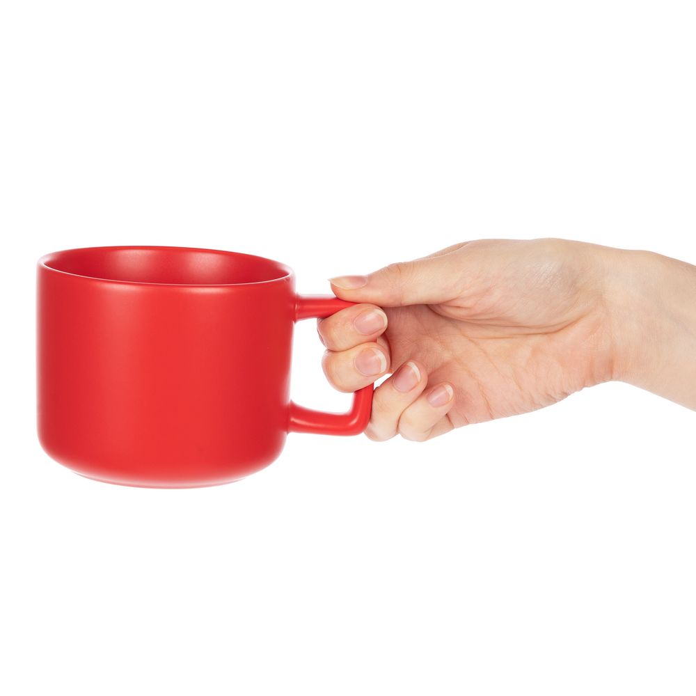Чашка Jumbo, ver.2, матовая, красная — изображение 4