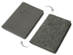 Двустороннее портфолио из рпет-фетра и искусственной кожи Felt, серый