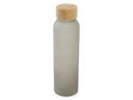 Lume бутылка из матового содово-известкового стекла объемом 500 мл с бамбуковой крышкой - Серый
