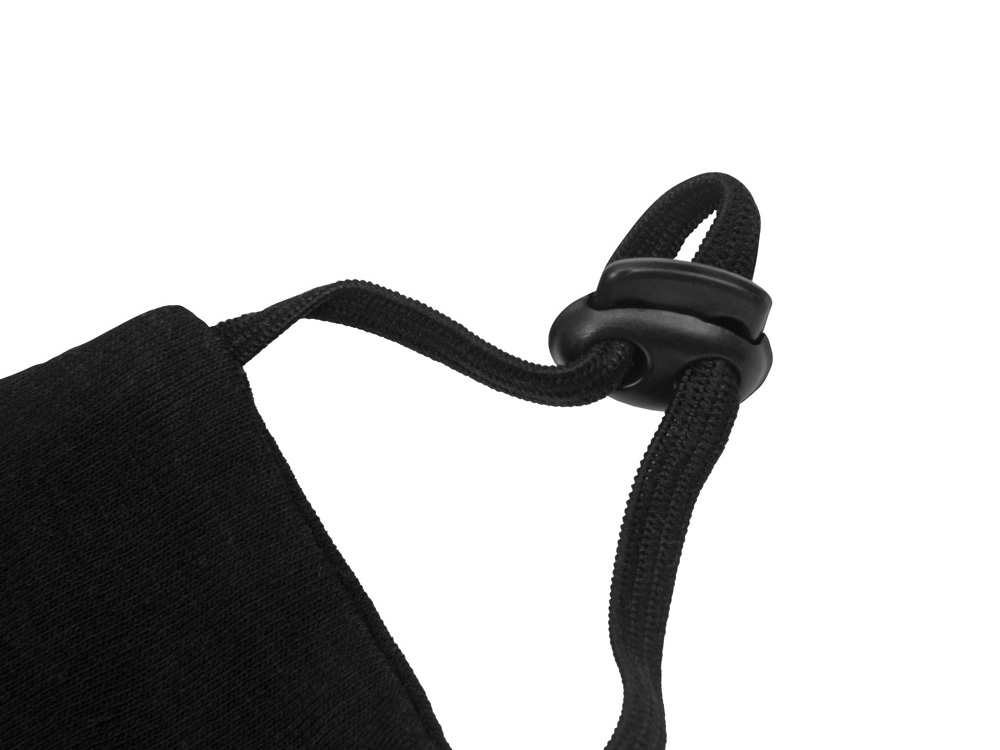 Маска для лица многоразовая с фиксаторами, черная — изображение 8