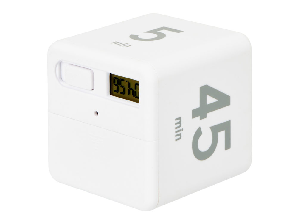 Таймер для тайм-менеджмента Time Capsule на 5-15-25-45 минут, софт-тач, белый — изображение 3