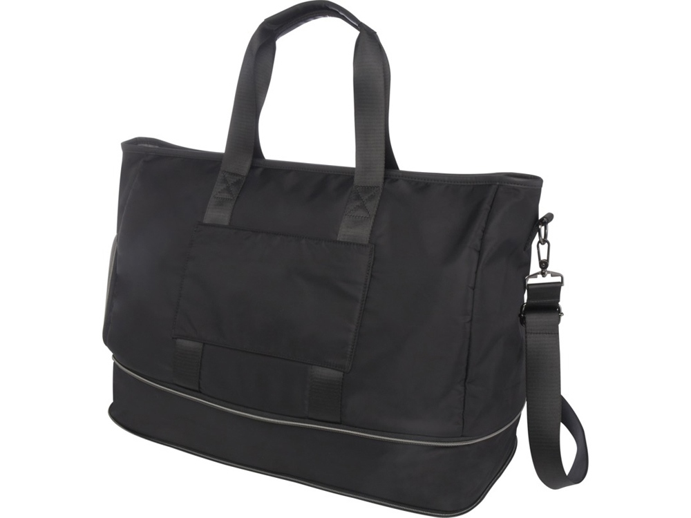 Rhine расширяемая спортивная сумка на 35 л из переработанных материалов по стандарту GRS, сплошной черный — изображение 4