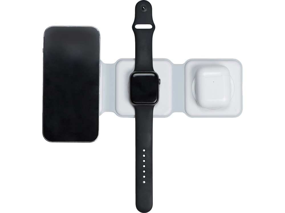 Беспроводное зарядное устройство 3-в-1 Road, 15 Вт, белый — изображение 9