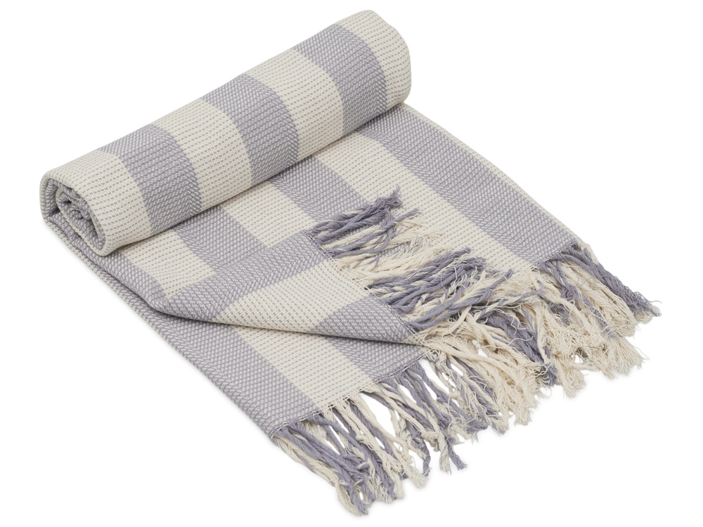 Подарочный набор c пледом, термосом, свечой и миндалем, белый — изображение 11