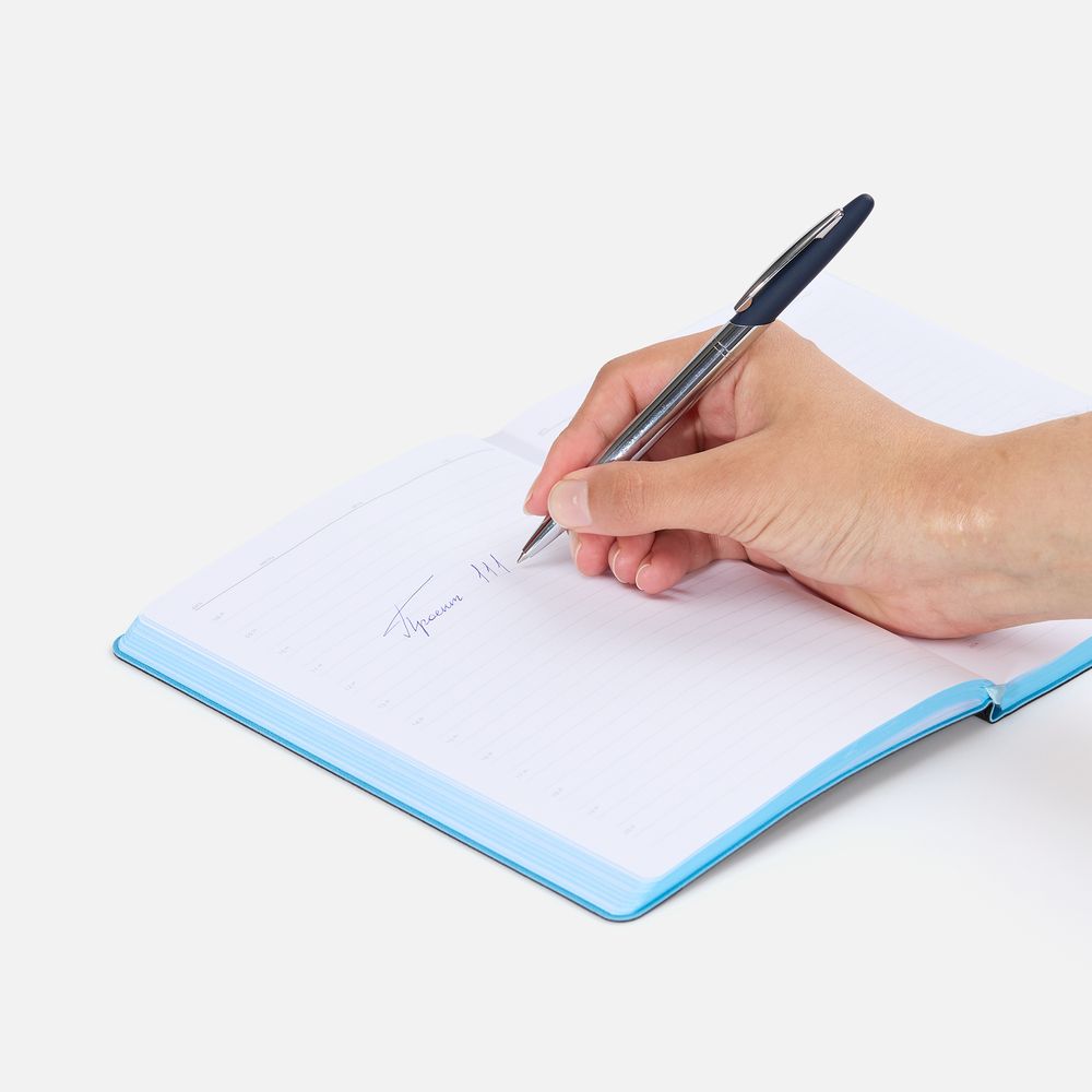 Ручка шариковая Dagger Soft Touch, синяя — изображение 4