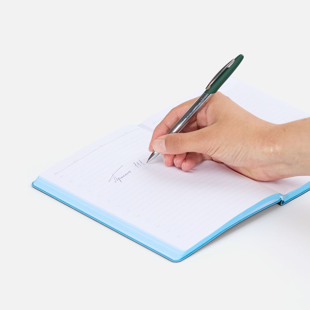 Ручка шариковая Dagger Soft Touch, зеленая — изображение 4