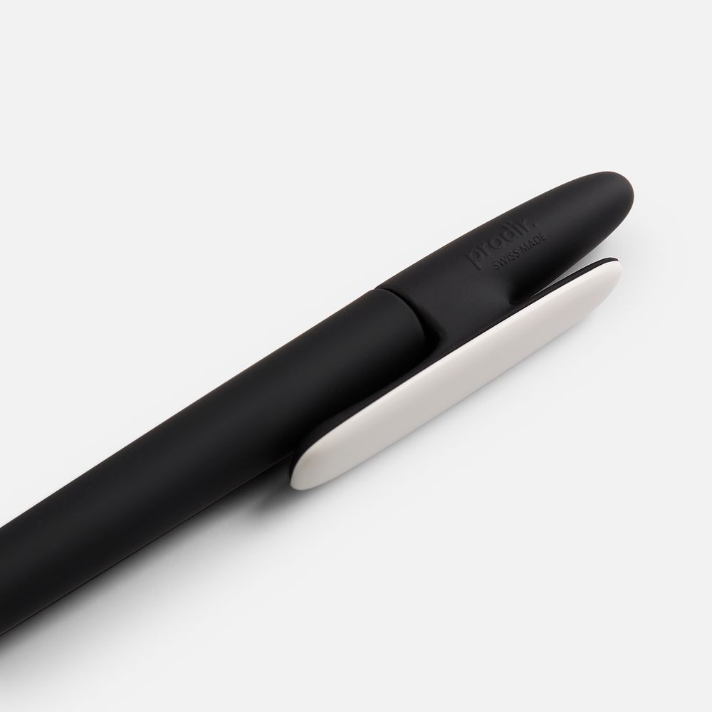 Ручка шариковая Prodir DS5 TRR-P Soft Touch, черная с белым — изображение 5