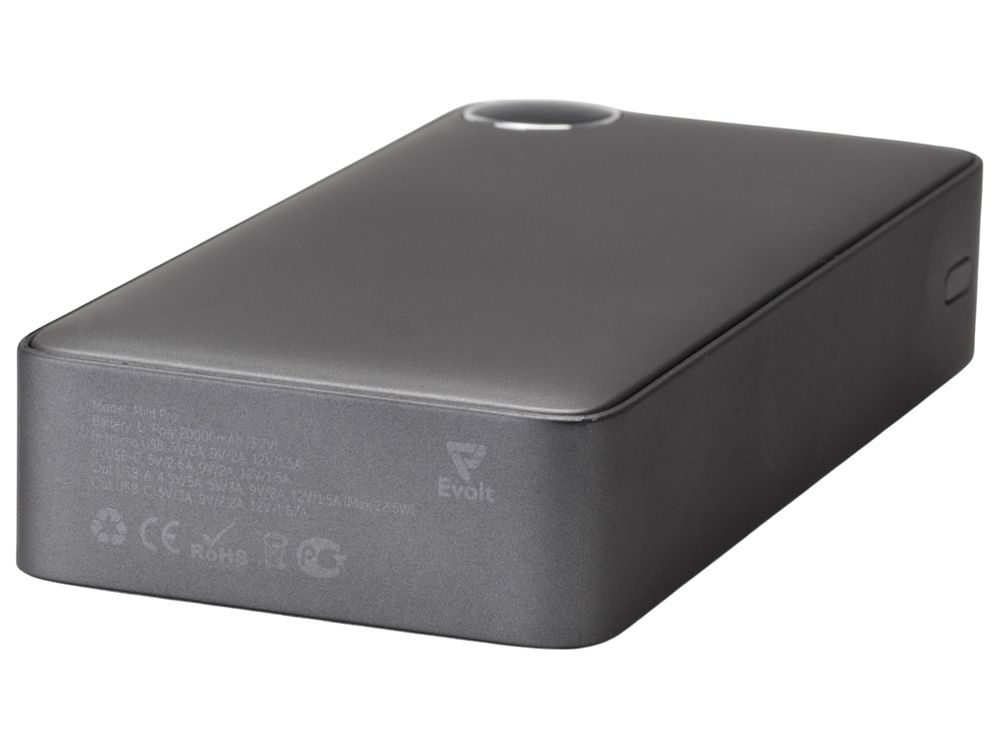 Внешний аккумулятор Mild Pro c быстрой зарядкой QC/PD, 20 000 mAh, серый — изображение 7