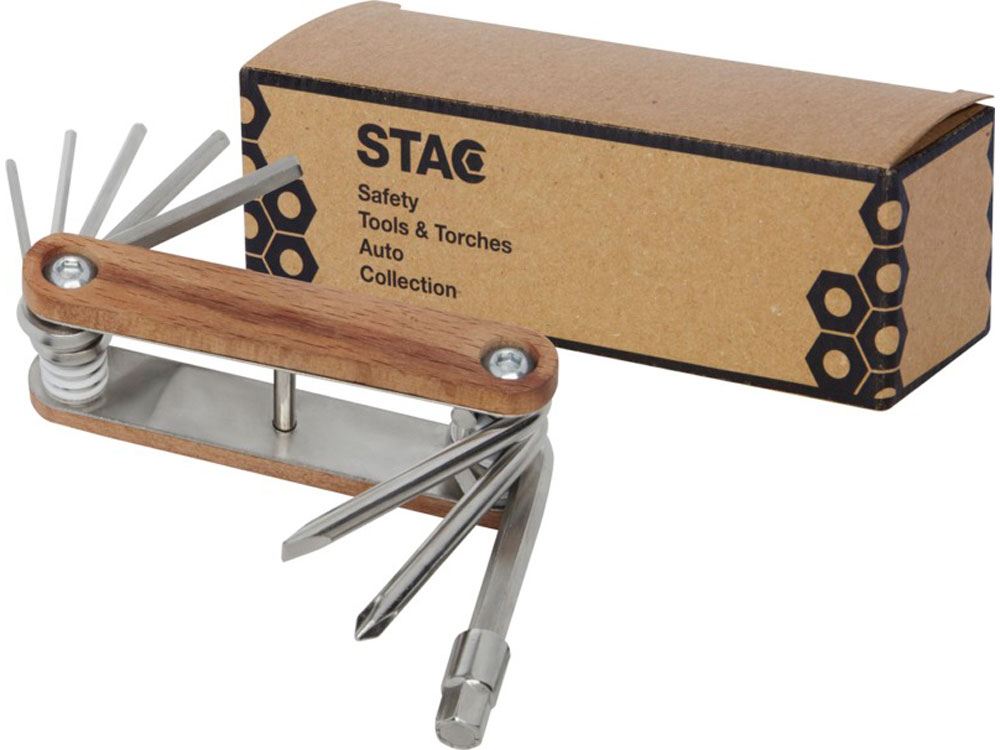 Fixie долговечный компактный многофункциональный инструмент для велосипедов с 8 функциями, дерево — изображение 5