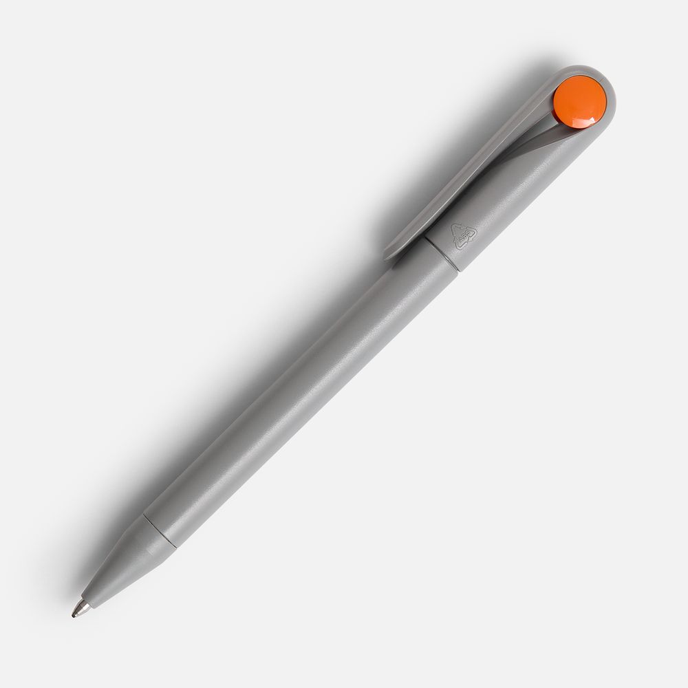 Ручка шариковая Prodir DS1 TMM Dot, серая с оранжевым — изображение 3
