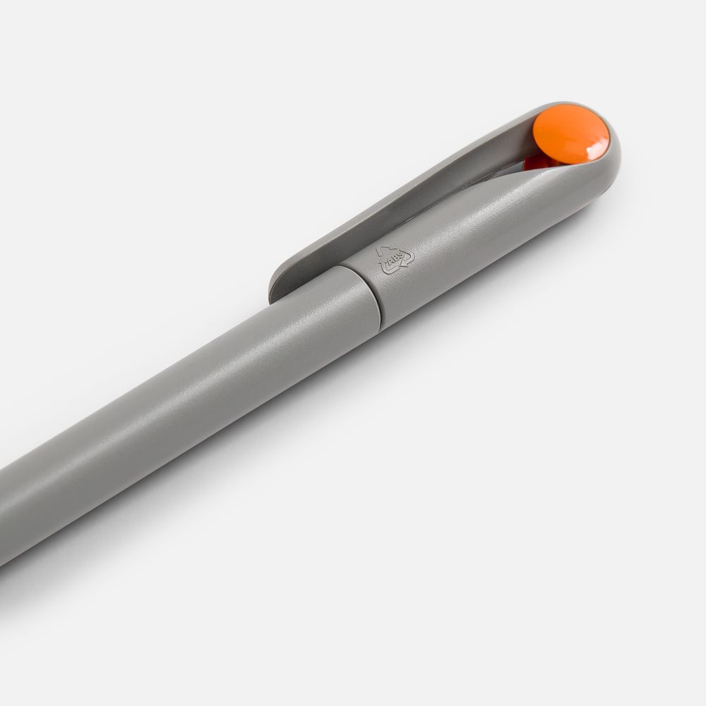 Ручка шариковая Prodir DS1 TMM Dot, серая с оранжевым — изображение 4