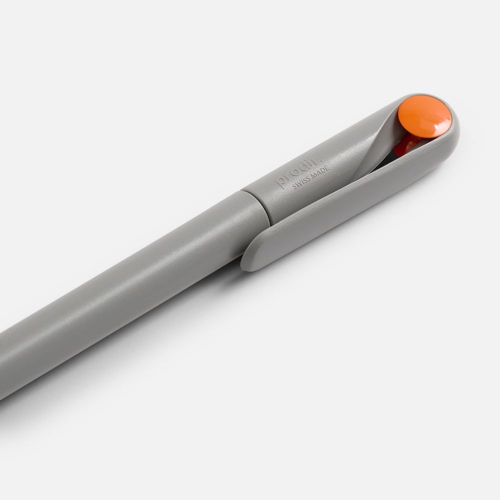 Ручка шариковая Prodir DS1 TMM Dot, серая с оранжевым — изображение 5