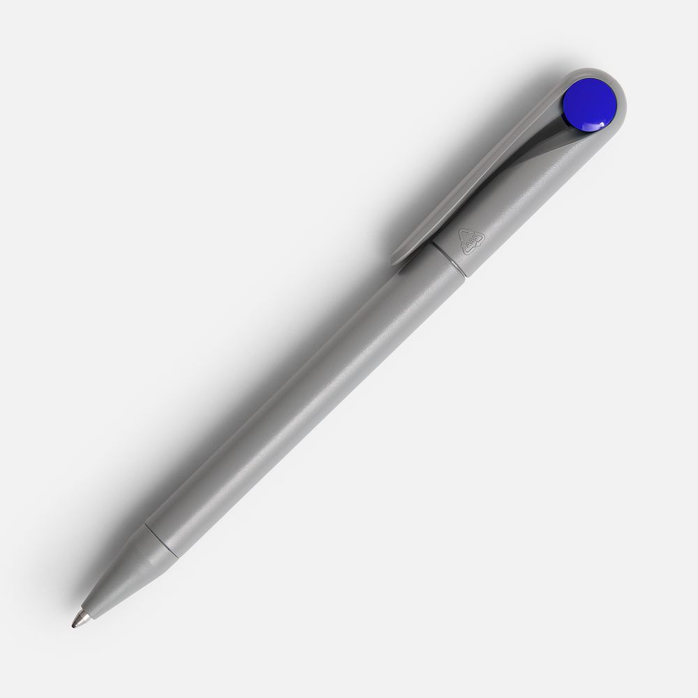 Ручка шариковая Prodir DS1 TMM Dot, серая с синим — изображение 3