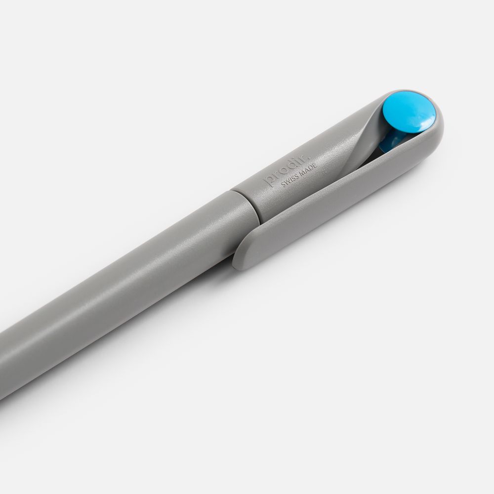 Ручка шариковая Prodir DS1 TMM Dot, серая с голубым — изображение 5