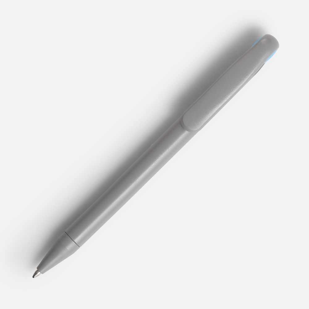 Ручка шариковая Prodir DS1 TMM Dot, серая с голубым — изображение 2