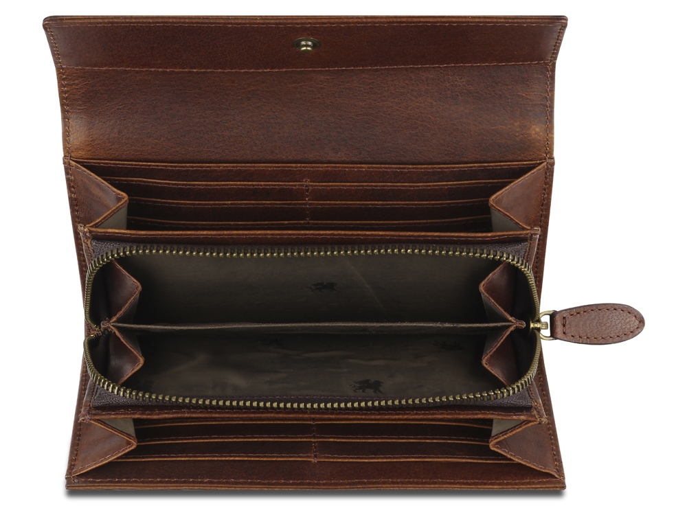 Кошелек Mano Don Leon, натуральная кожа в коричневом цвете, 19 х 10 см — изображение 6