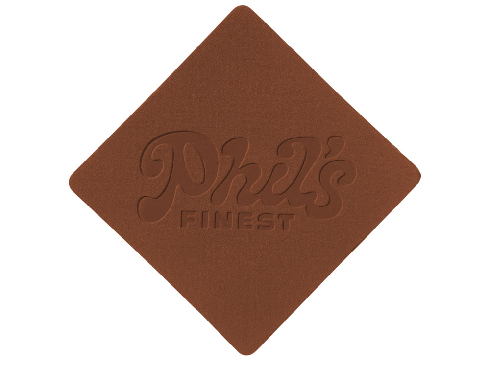 ПАТЧ РОМБ nubuk (коричневый ) 7,6 х 7,6 см — изображение 3