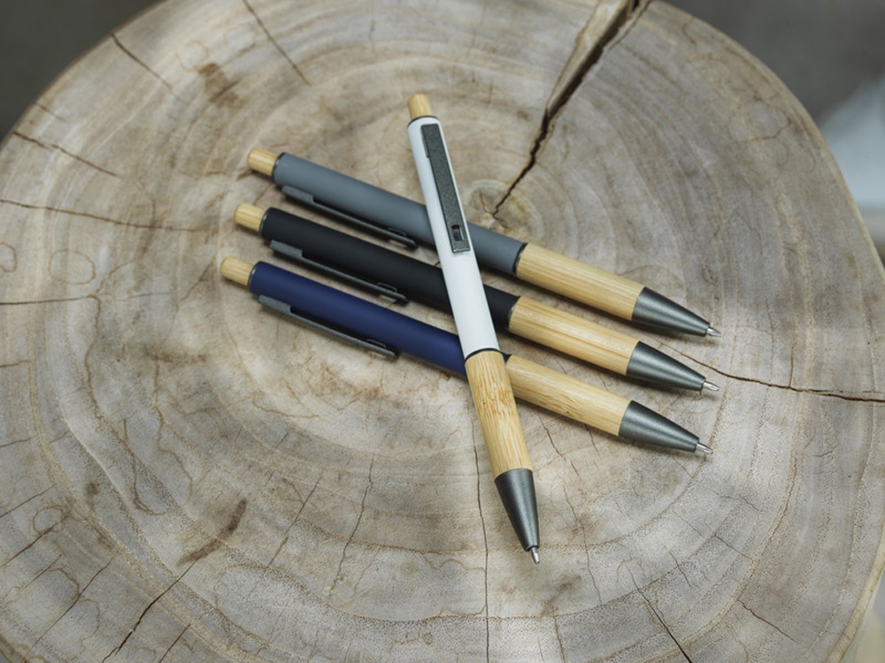 Darius шариковая ручка из переработанного алюминия, черные чернила - Серый — изображение 3