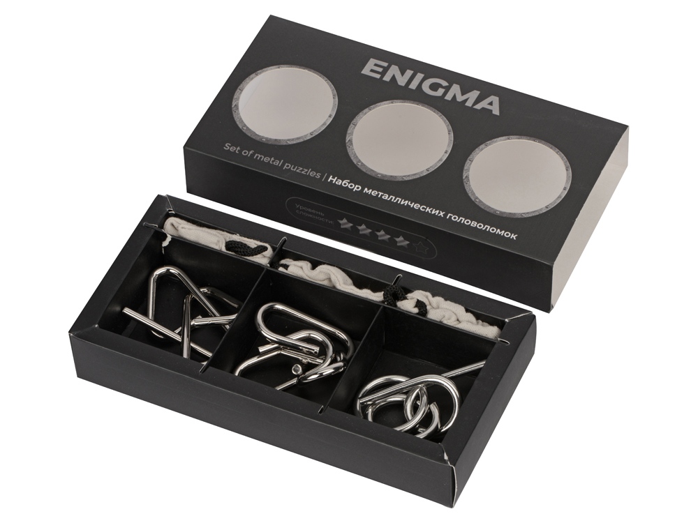 Набор из 3 металлических головоломок в мешочках Enigma — изображение 2