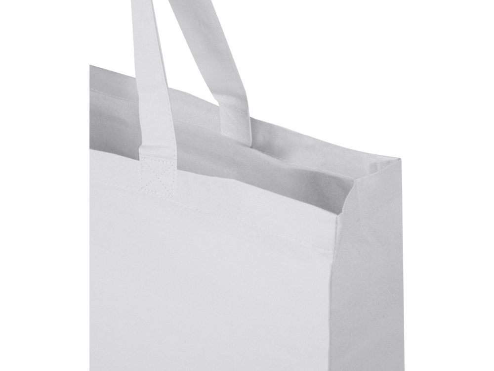 Odessa большая эко-сумка из переработанного хлопка, сертифицированного согласно GRS, плотностью 220 г/м² - Белый — изображение 4
