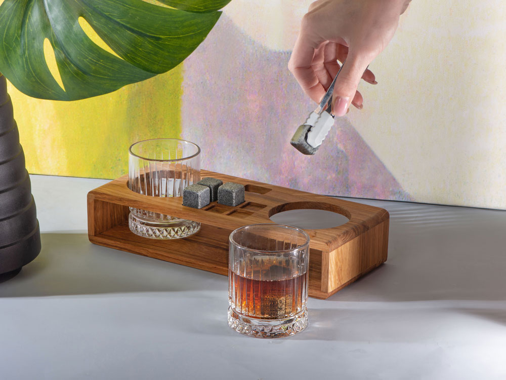 Набор для виски и коктейлей на подставке из дуба Whiskey Party — изображение 12