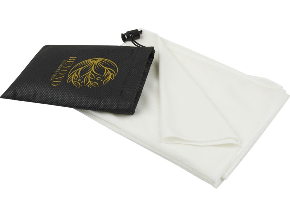 Lucas спортивное полотенце из переработанного полиэстера 50х100 см - Белый — изображение 6