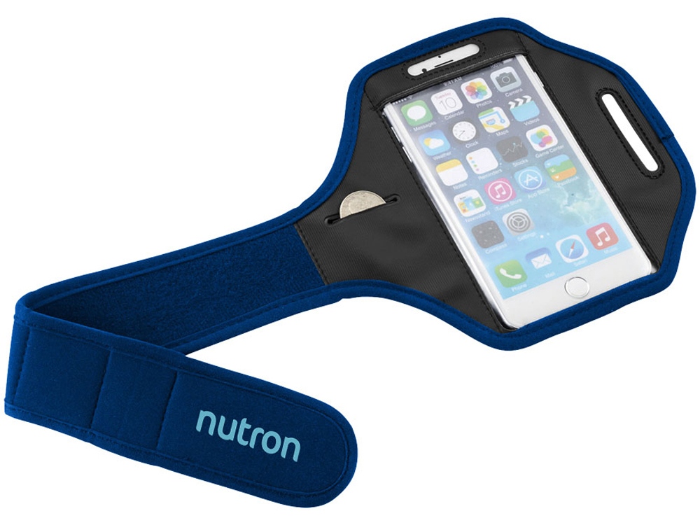 Наручный чехол Gofax для смартфонов с сенсорным экраном, ярко-синий/черный — изображение 7