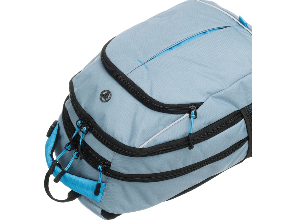 Рюкзак TORBER ROCKIT серый/голубой, полиэстер/добби, 32x15x46 см, 22 л — изображение 5