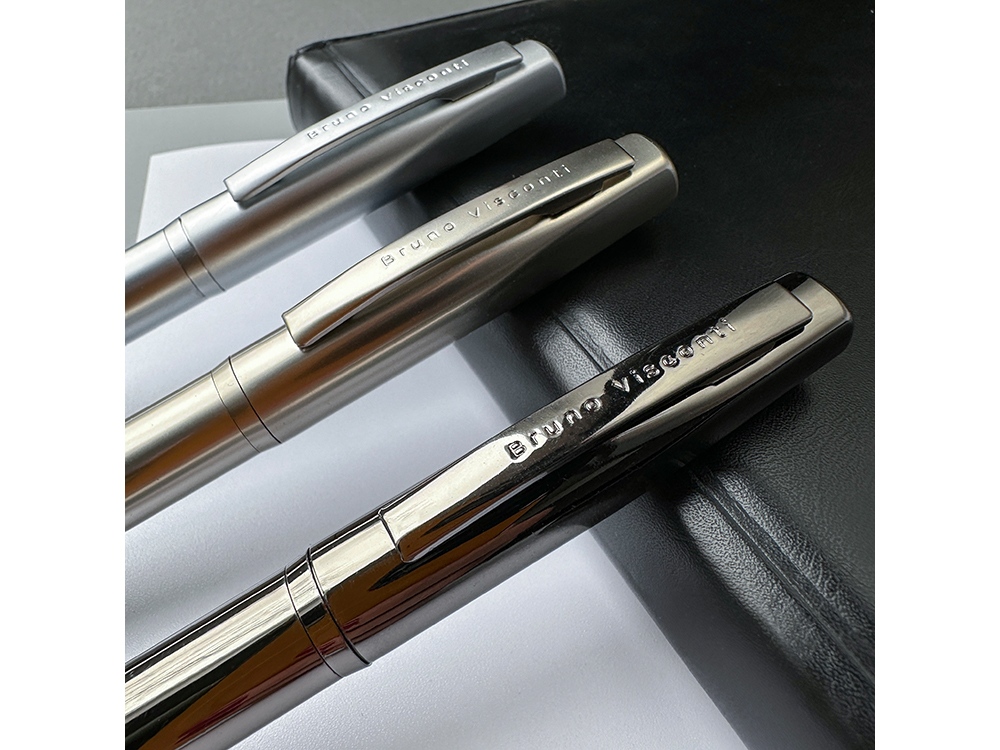 Ручка металлическая шариковая Portofino, вороненая сталь — изображение 5