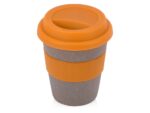 Стакан с силиконовой крышкой Cafe, оранжевый