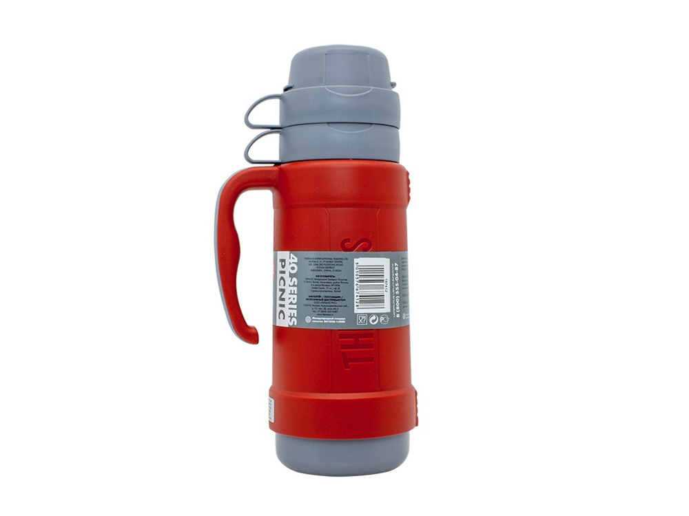 Термос со стеклянной колбой тм THERMOS PICNIC 40 Series Red 1,0L — изображение 2