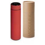 Вакуумный термос Module X с индикатором температуры, 500 мл, тубус, красный