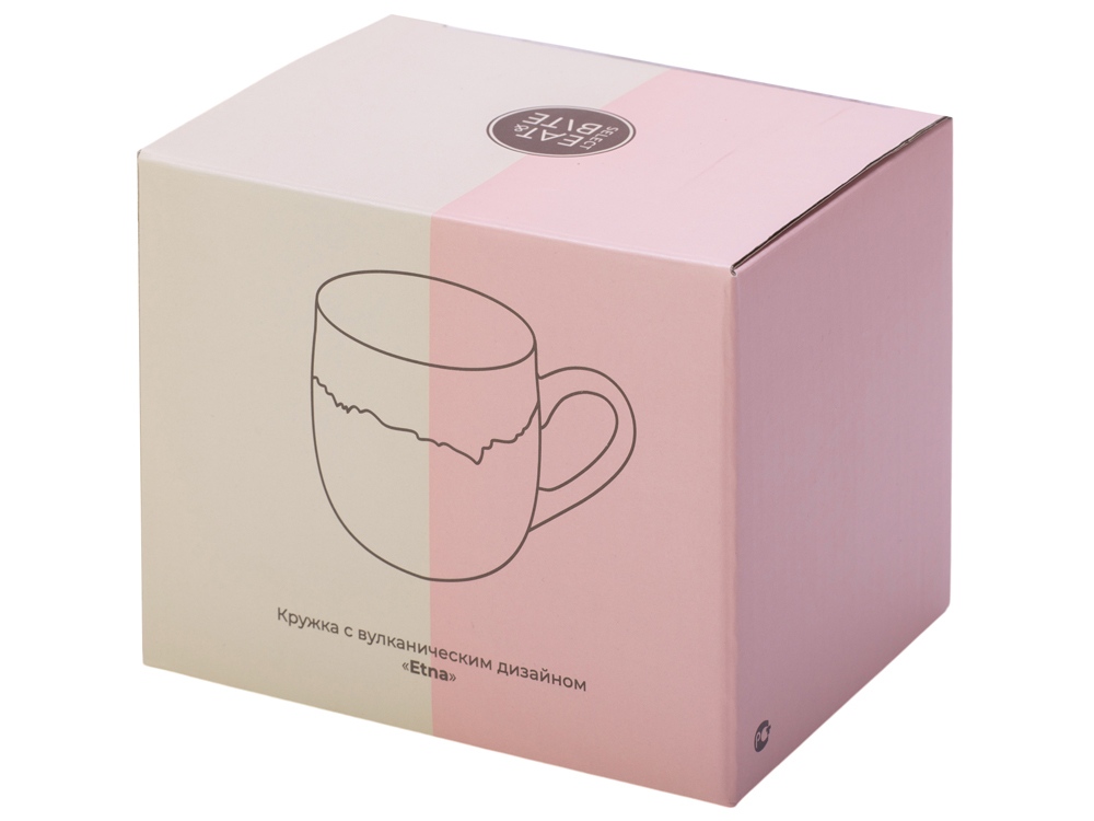 Кружка с вулканическим эффектом по краю Etna, 440 мл, бургунди — изображение 4