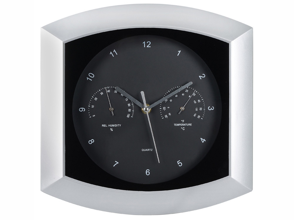 Погодная станция настенная Кусто, серебристый/черный (Р) — изображение 2