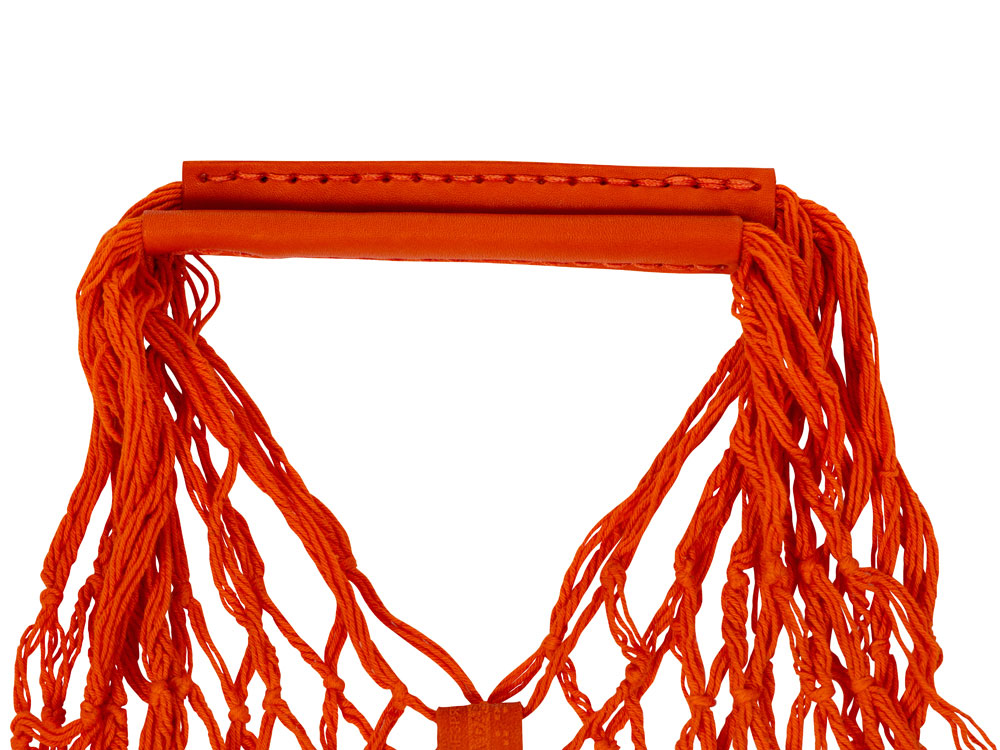 Авоська Dream М old style 15 литров с кожаными ручками, оранжевый (5) — изображение 2