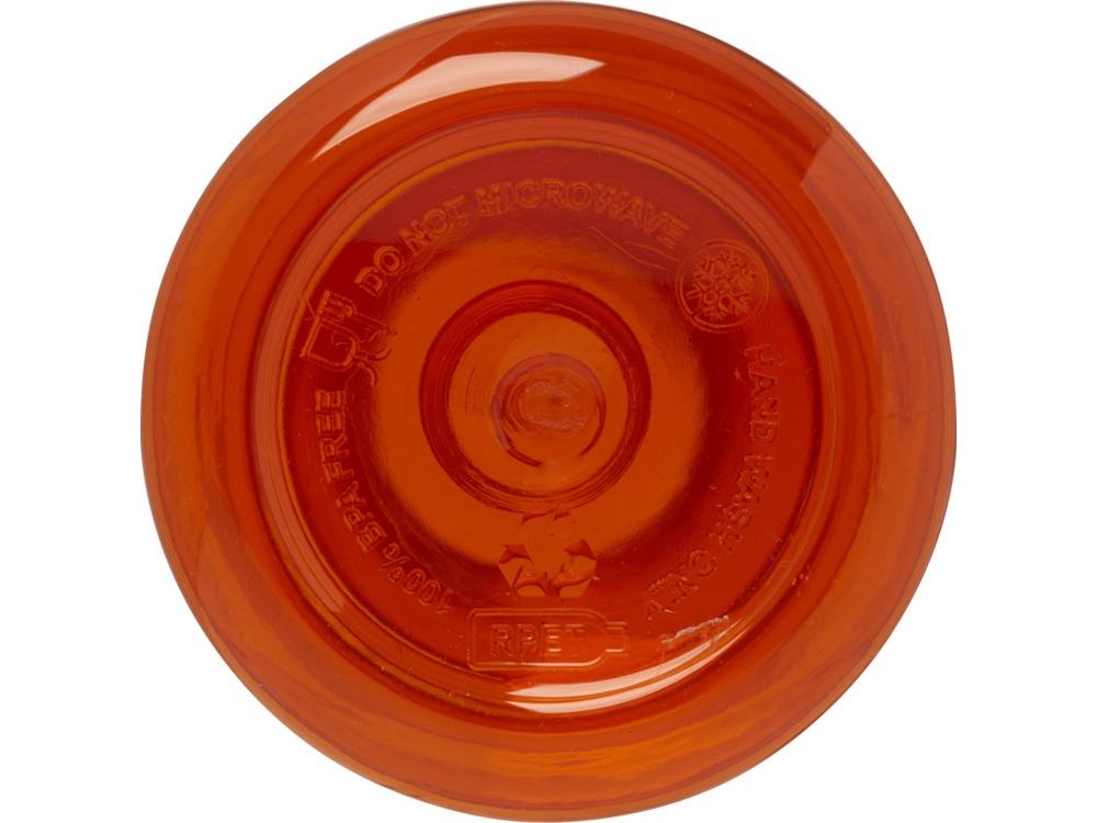 Illuminate бутылка для воды из переработанного PET-пластика, объемом 600 мл - Оранжевый — изображение 5