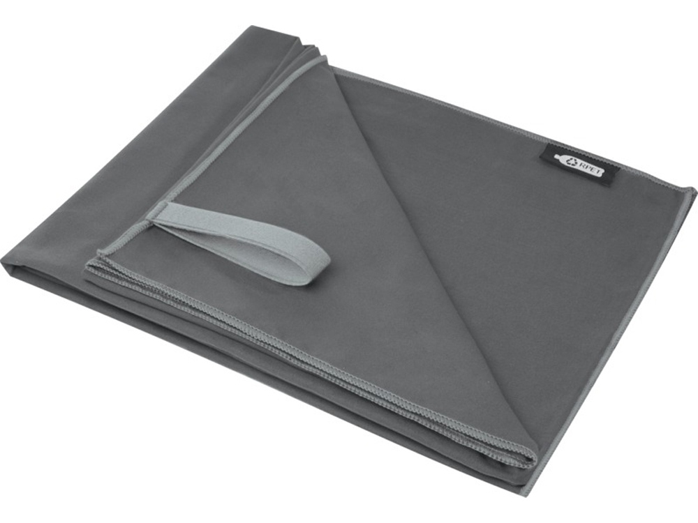 Pieter сверхлегкое быстросохнущее полотенце из переработанного РЕТ-пластика, серый — изображение 4