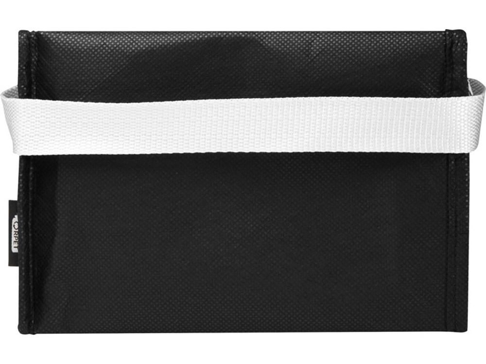 Spectrum нетканая сумка-холодильник, 4 л, на 6 банок, из переработанных материалов, сплошной черный — изображение 3