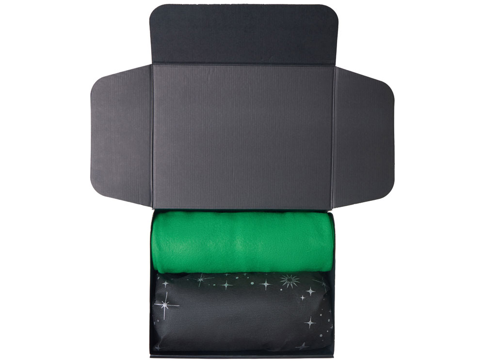 Подарочный набор с пледом, свечой и диффузором, зеленый — изображение 3