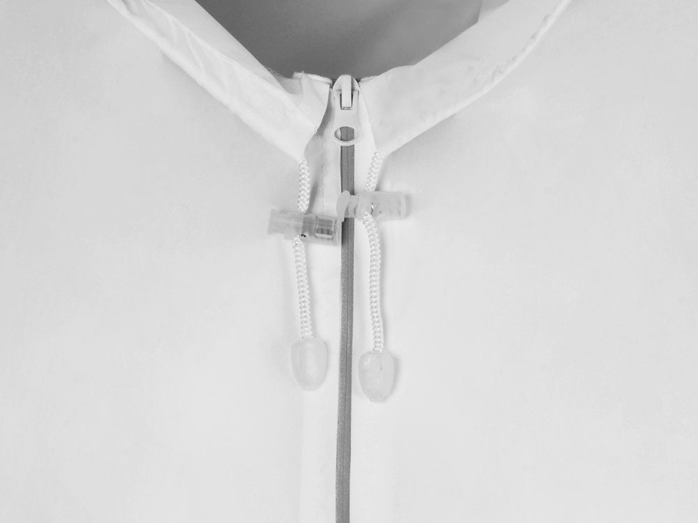 Короткий дождевик Tornado со светоотражающими элементами, белый — изображение 5