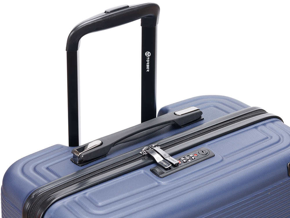Чемодан TORBER Onego, синий, ABS-пластик, 69,5 х 46 х 26 см, 69 л — изображение 7