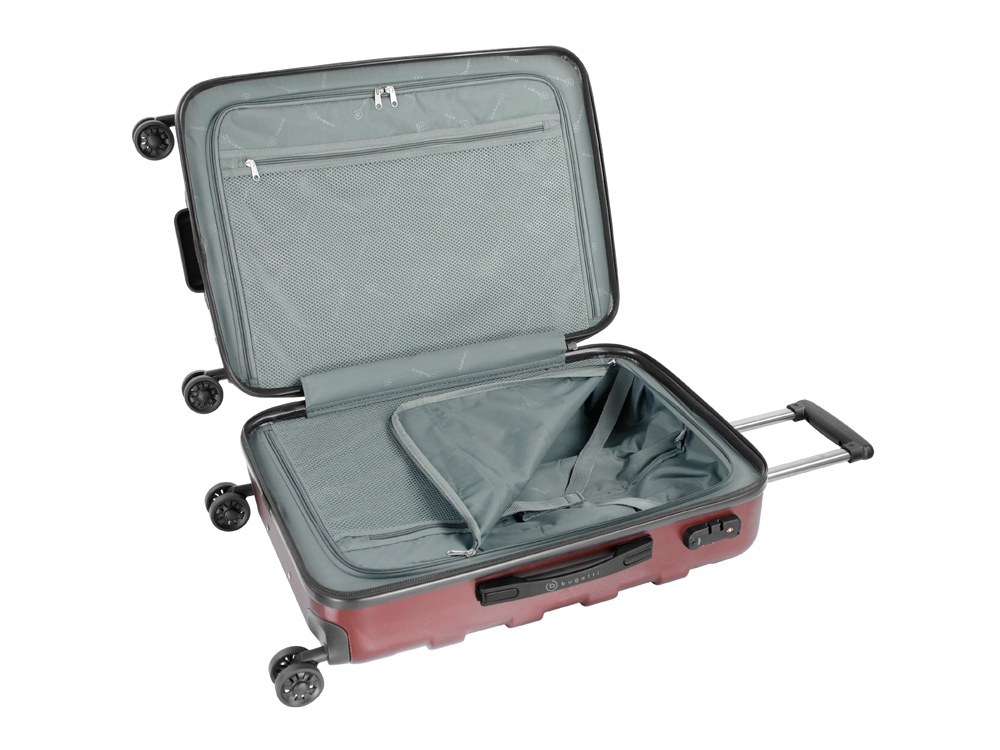 Чемодан BUGATTI Galatea, красный, поликарбонат / АБС-пластик, 46х27,5х67 см, 65 л — изображение 2