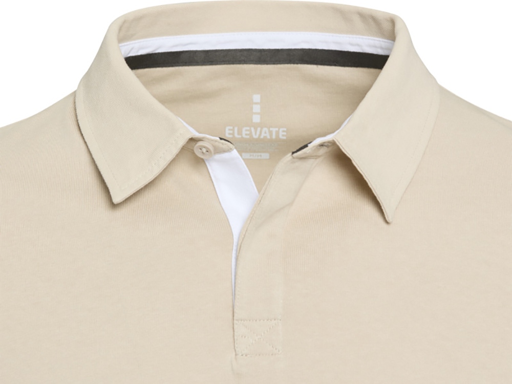 Clyde толстовка-поло унисекс для регби - Oatmeal — изображение 4