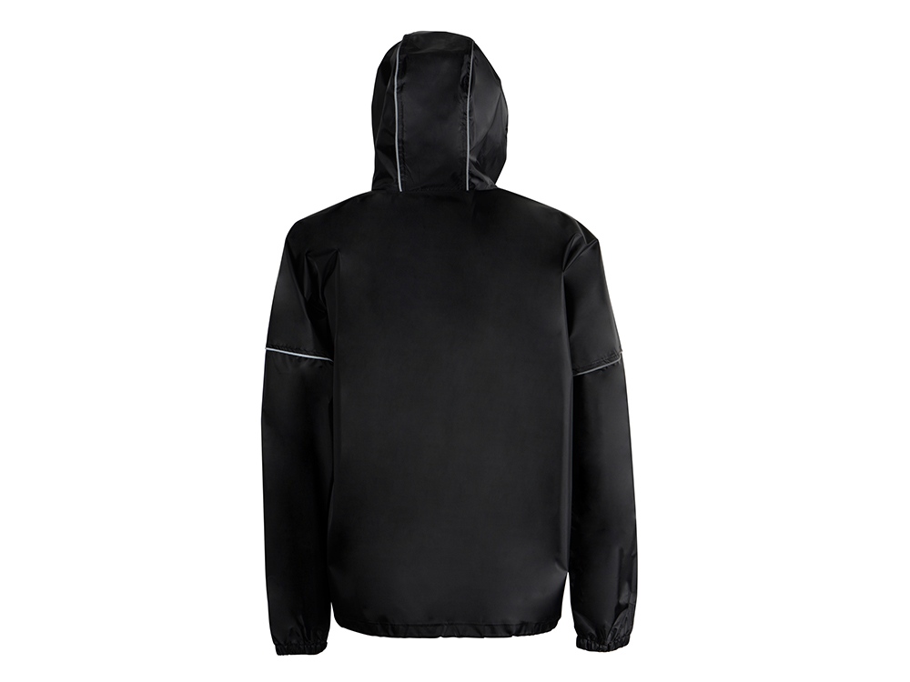 Короткий дождевик Tornado со светоотражающими элементами, черный — изображение 4
